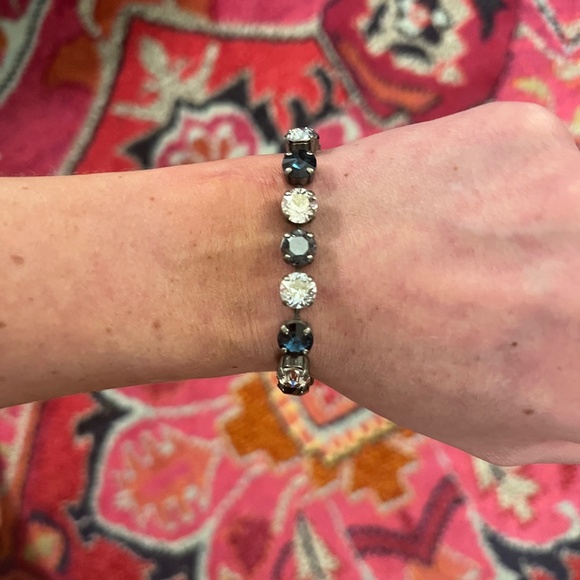 Sabika Jewelry - Sabika Navy Silver and Grey Bracelet